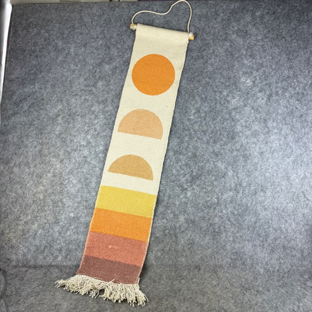Urban Outfitters Woven Wall Hanging Sun Moon Boho Geometric Fringe Tapestry